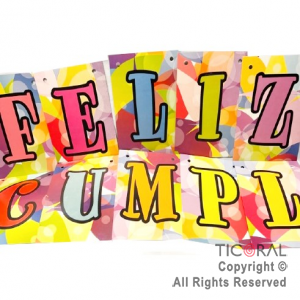 BANDERIN FELIZ CUMPLE MULTICOLOR 3327 x 6